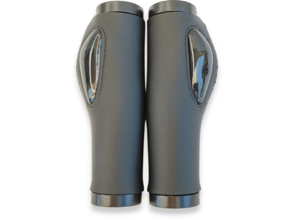 זוג גריפים איכותיים דמוי עור עם ג'ל – שחור