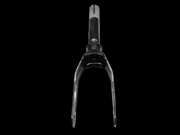 Black bicycle fork on a white background