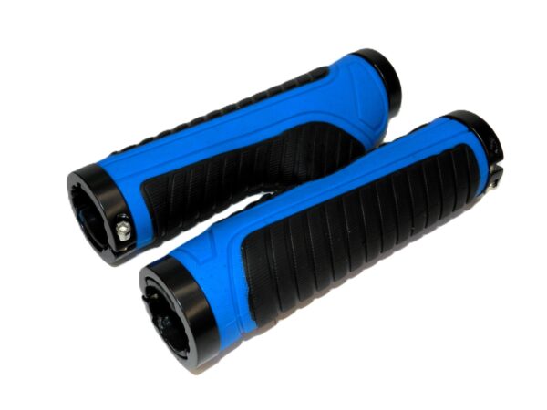 זוג גריפים נעילה סילקון – כחול/שחור